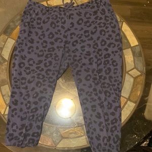 Purple cheetah print sweatpants